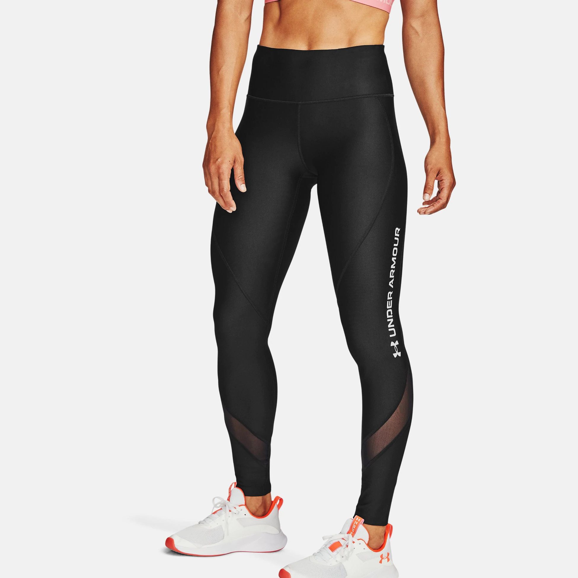 Under Armour HeatGear Cropped Womens Compression Tights Grey Gym Workout Tight 