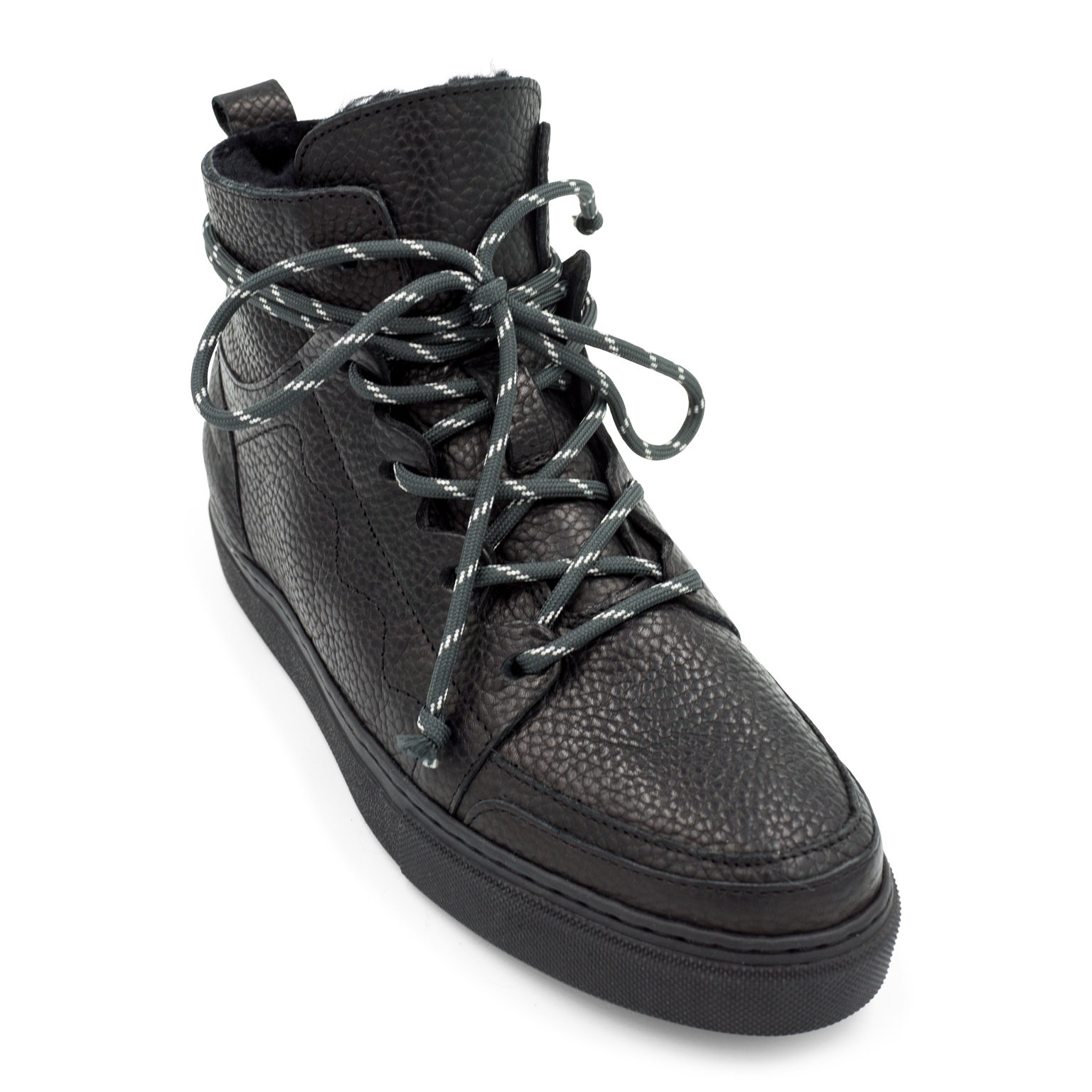 Winter Shoes -  inuikii MEN Sneaker Low Top Leather Black