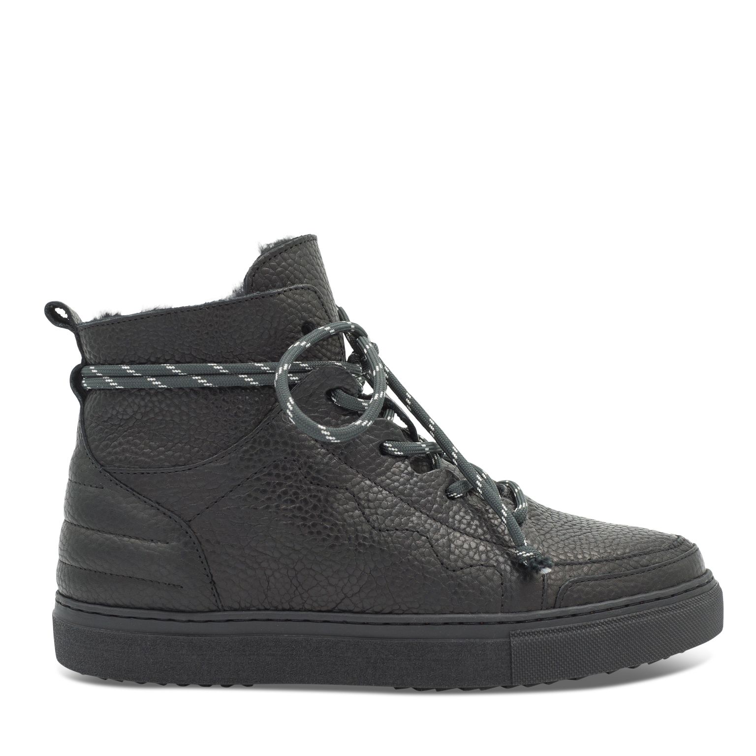 Winter Shoes -  inuikii MEN Sneaker Low Top Leather Black