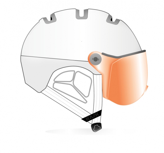 duidelijkheid nep bank Snowboard Visor Helmet | Kask PHOTOCROMIC SMOKE PINK VISOR - S1 S2 |  Snowboard equipment