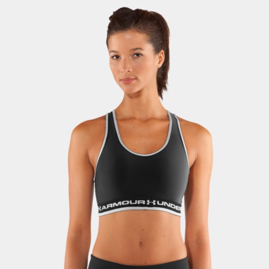 Women's Under Armour UA Rush High Support Pullover Sports Bra in Black
